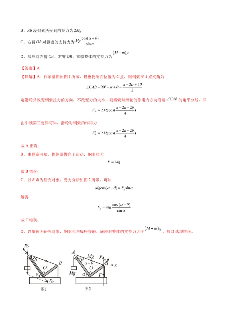 专题04连接体模型（答案版）_高中物理模型题型与方法