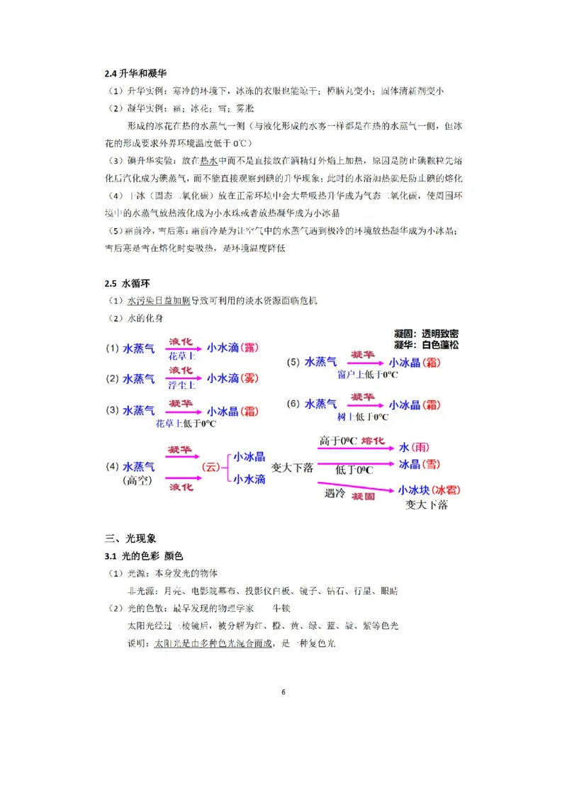 苏科版初中物理八上知识梳理_24秋《初中各科知识点梳理》_初中物理《知识梳理》8-9年级上下册_苏科版初中物理8-9年级上下册知识点