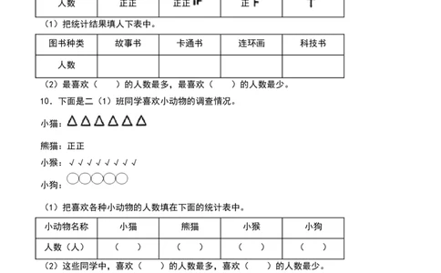 8.1&nbsp;&nbsp;评选吉祥物和最喜欢的水果（4个知识点+14道习题培优）同步分层作业-（北师大版）_26春北师大版数学二下_19、赠送其它资料_二年级数学下册（北师大版）_旧版_分层作业-K10_2025版