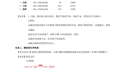2.2.1烯烃（导学案）（解析版）_高化_595801221724高中化学新人教版选择性必修一二三电子版教案PPT课件高中试卷_选择性必修3册（人教版）_导学案