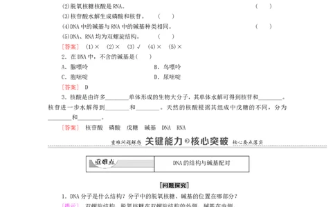 2020_2021学年新教材高中化学第4章生物大分子第3节核酸学案新人教版选择性必修3_高化_2025春-人教版高中化学_05新版高中化学选择性必修3_4.课件+学案+试卷_学案