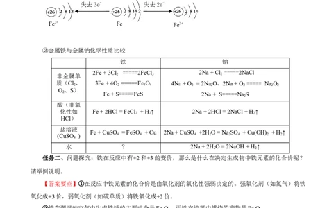 3.1.1铁的单质（导学案）-（人教版2019必修第一册）（解析版）_高化_595801221724高中化学新人教版选择性必修一二三电子版教案PPT课件高中试卷_必修一册（人教版）_导学案