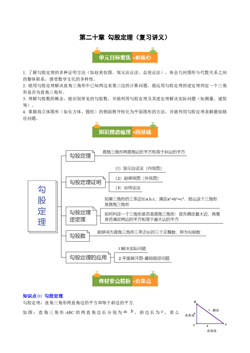 第二十章勾股定理（必备知识+10题型+分层检测）（复习讲义）（原卷版）(1)_3初中数学课件教案人教版PPT_八年级数学下册_保存转存之后查看(1)_2026春季新版-持续更新中_第二套-知_06试题