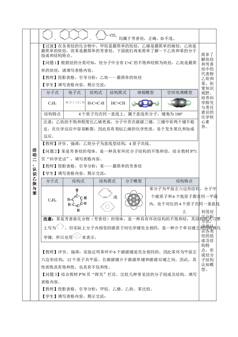 7.2.2烃有机高分子材料（教学设计）-（人教版2019必修第二册）_高化_595801221724高中化学新人教版选择性必修一二三电子版教案PPT课件高中试卷_必修二册（人教版）_教学设计