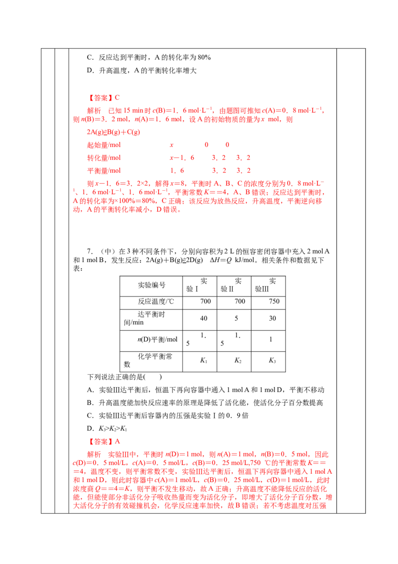 2.2.2化学平衡常数（教学设计）-（人教版2019选择性必修1）_高化_595801221724高中化学新人教版选择性必修一二三电子版教案PPT课件高中试卷_选择性必修1册（人教版）_教学设计