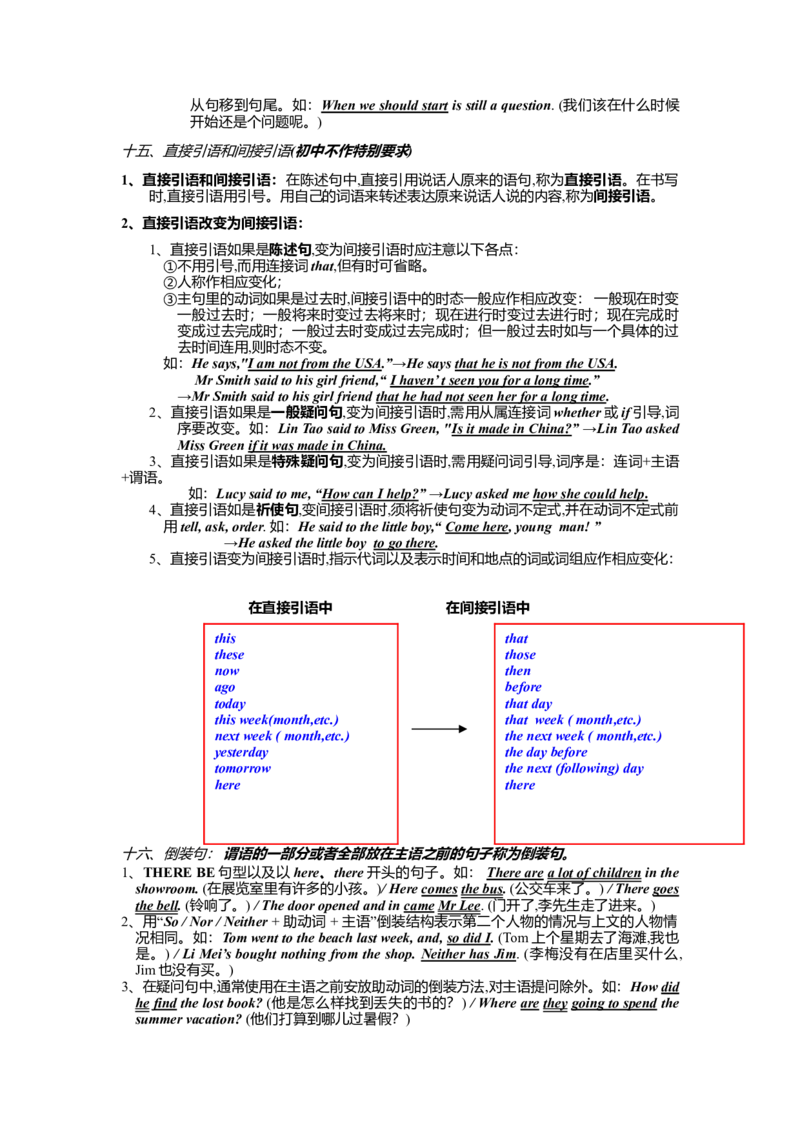 初中英语语法大全(1)-14b1a8a90125_内蒙古中考真题_赠品_初中英语资料