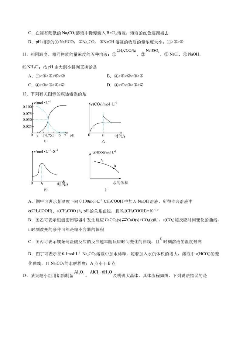 3.3.2鐩愮被姘磋В鐨勫簲鐢紙鍒嗗眰浣滀笟锛夛紙鍘熷嵎鐗堬級_高化_595801221724高中化学新人教版选择性必修一二三电子版教案PPT课件高中试卷_选择性必修1册（人教版）_分层作业