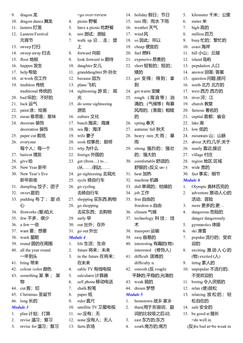 外研社初中英语单词完整版初一至初三-8ca584d060e5_内蒙古中考真题_赠品_初中英语资料