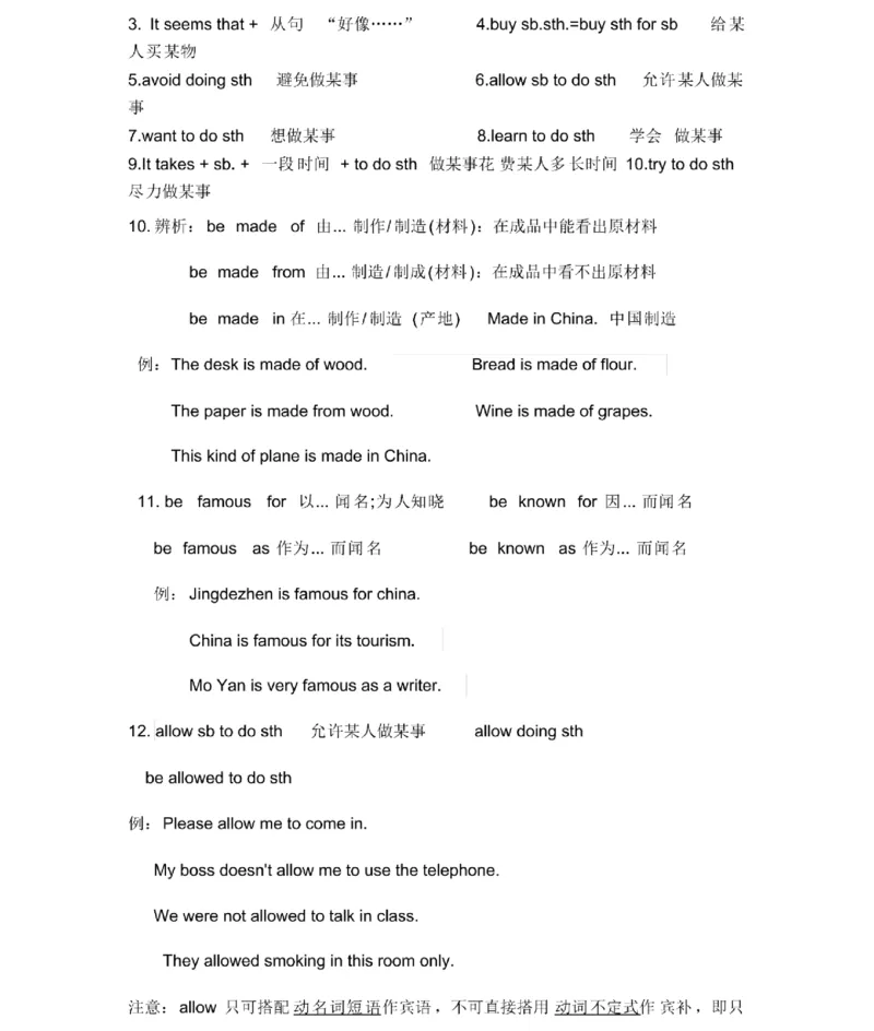 鲁教版初中英语八年级下册_24秋《初中各科知识点梳理》_初中英语《知识梳理》7-9年级上下册_知识梳理_鲁教版初中英语6-9年级上下册知识梳理