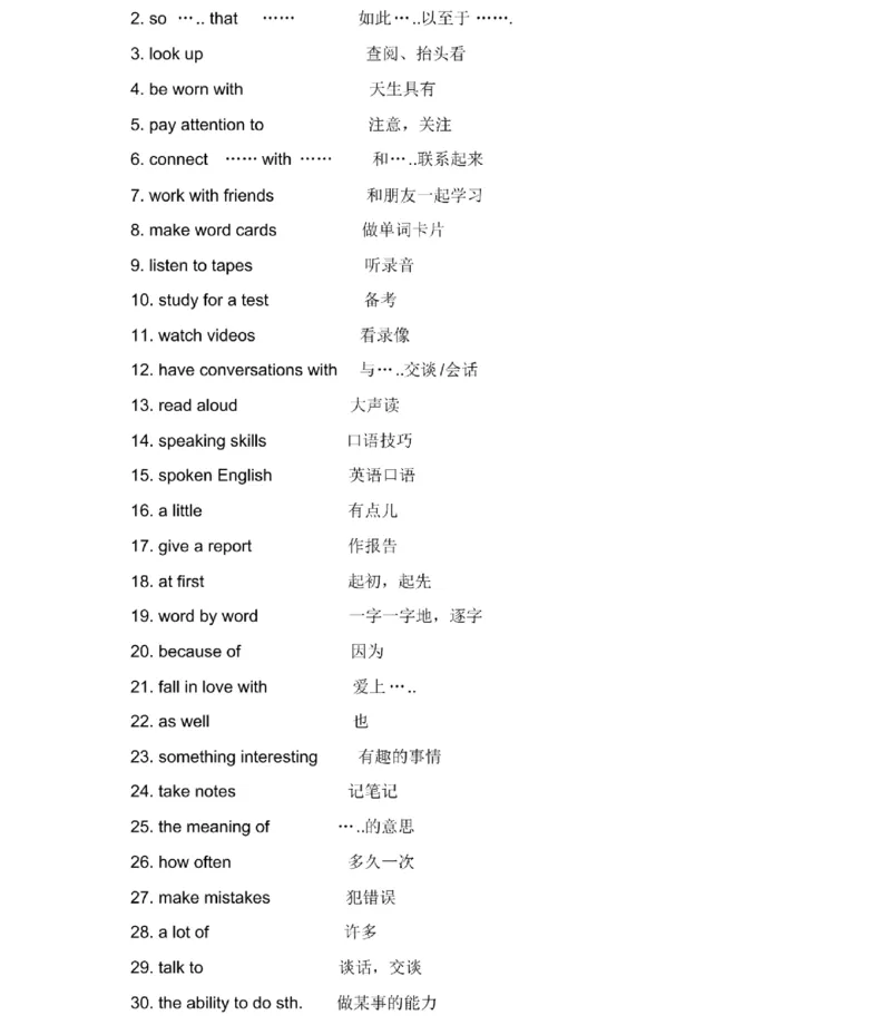 鲁教版初中英语八年级下册_24秋《初中各科知识点梳理》_初中英语《知识梳理》7-9年级上下册_知识梳理_鲁教版初中英语6-9年级上下册知识梳理