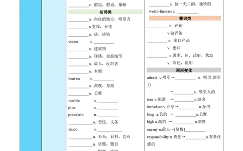 Unit5Topic1（知识清单）（仁爱版）（学生版）_仁爱版英语九年级下册资料包_单元知识复习专项-U123_2024版