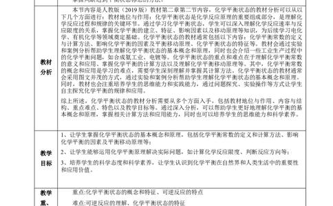 2.2.1化学平衡状态（教学设计）-（人教版2019选择性必修1）_高化_595801221724高中化学新人教版选择性必修一二三电子版教案PPT课件高中试卷_选择性必修1册（人教版）_教学设计