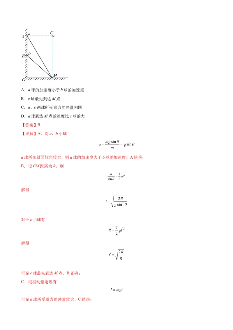 专题03斜面模型（答案版）_高中物理模型题型与方法
