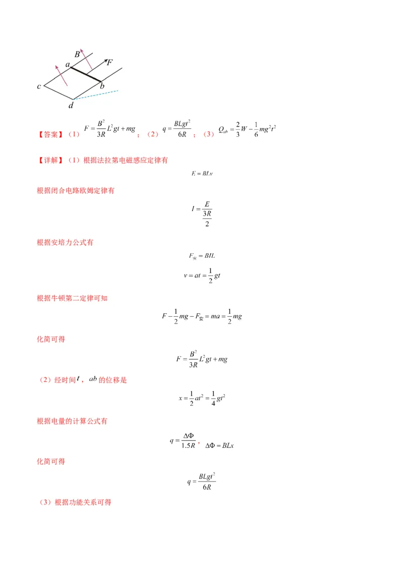 专题19电磁感应中的单导体棒模型（答案版）_高中物理模型题型与方法