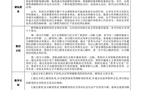 3.2.1醇（教学设计)-（人教版2019选择性必修3）_高化_595801221724高中化学新人教版选择性必修一二三电子版教案PPT课件高中试卷_选择性必修3册（人教版）_教学设计