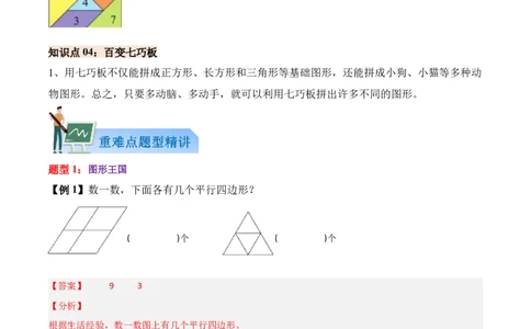 05-单元复习讲义（有趣的平面图形（二））（解析版）_26春北师大版数学二下_07、单元复习专项