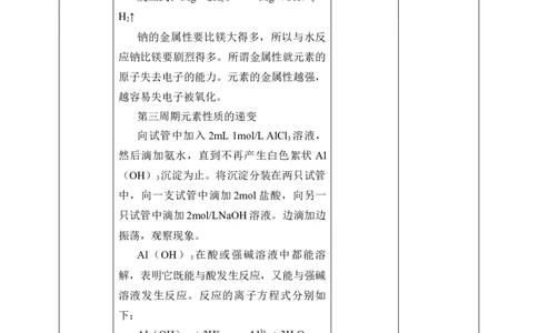 4.2《第二节元素周期律》名师精品教案教学设计_高化_2025春-人教版高中化学_01新版高中化学必修一_8.课件+教案_教案（赠送参考）