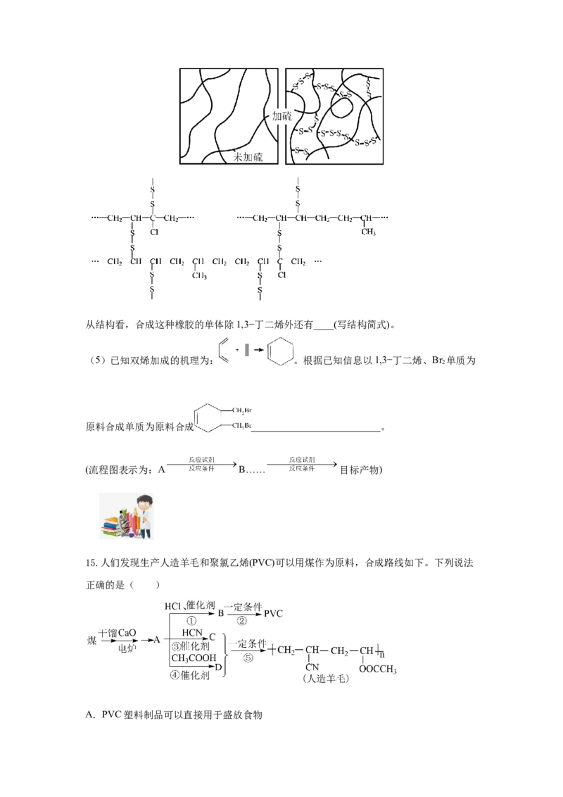 5.1.1合成高分子的基本方法&mdash;加聚反应（分层作业）（原卷版）_高化_595801221724高中化学新人教版选择性必修一二三电子版教案PPT课件高中试卷_选择性必修3册（人教版）_分层作业