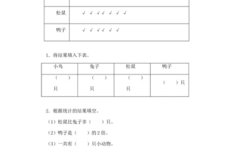 二年级下册数学一课一练-《评选吉祥物》3北师大版_26春北师大版数学二下_19、赠送其它资料_二年级数学下册（北师大版）_旧版_二年级数学下册（北师大版）_分层作业-K10_课时练习