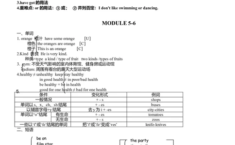 外研版初中英语知识点汇总-dbe3dec321e7_内蒙古中考真题_赠品_初中英语资料