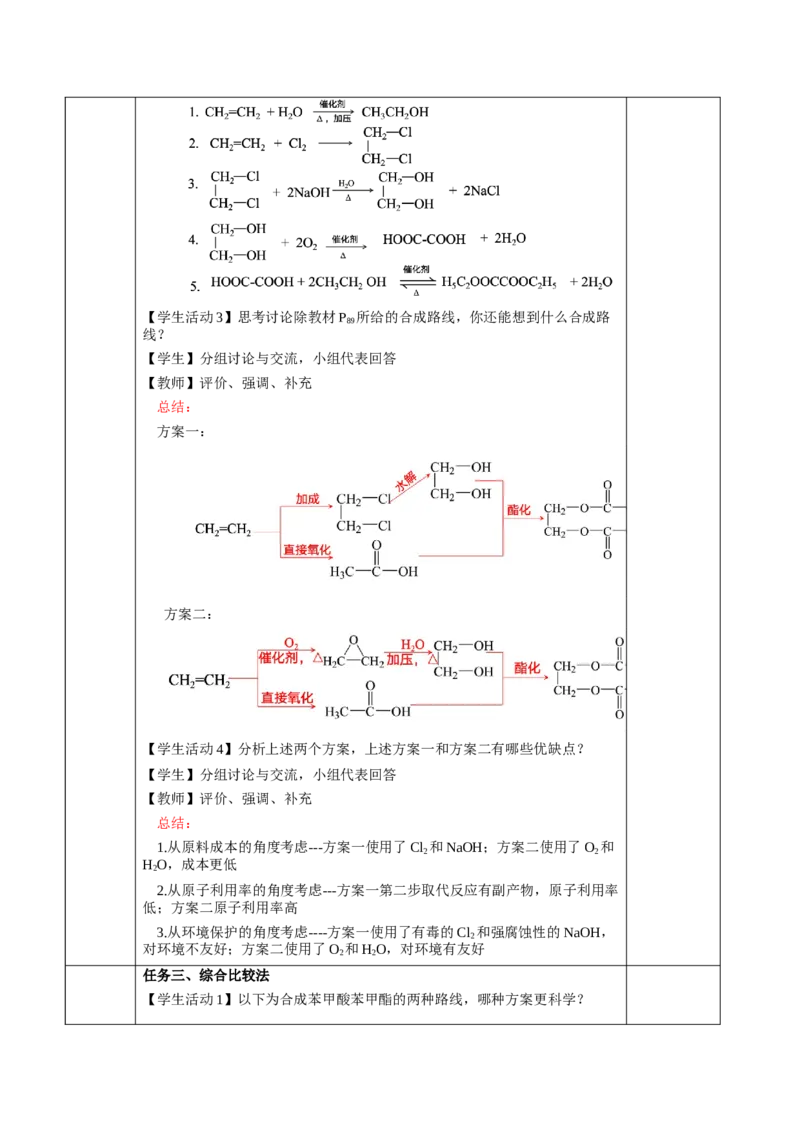 3.5.3有机合成路线的设计与实施（教学设计）-（人教版2019选择性必修3）_高化_595801221724高中化学新人教版选择性必修一二三电子版教案PPT课件高中试卷_选择性必修3册（人教版）_教学设计