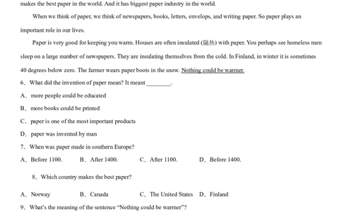 2.10Unit5Topic2单元测试（原卷版）_仁爱版英语九年级下册资料包_单元测试
