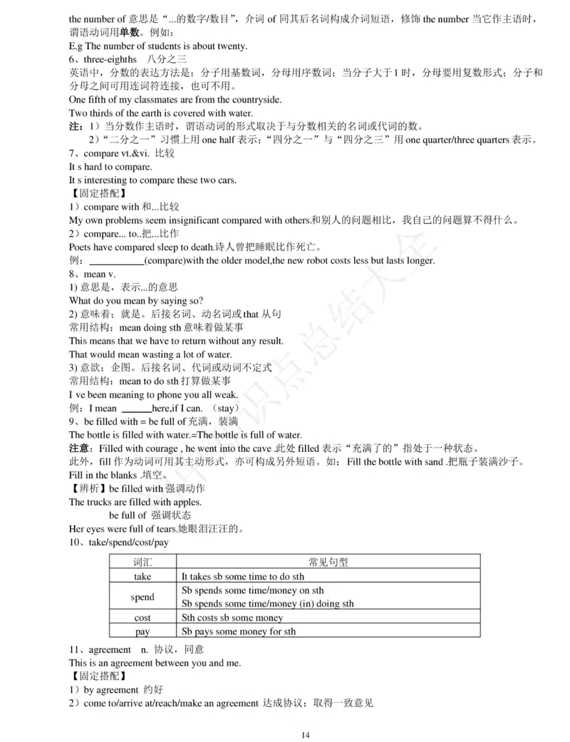 译林版牛津初中英语九年级下册全册单元知识点及语法整理_24秋《初中各科知识点梳理》_初中英语《知识梳理》7-9年级上下册_知识梳理_译林版初中英语7-9年级上下册知识梳理