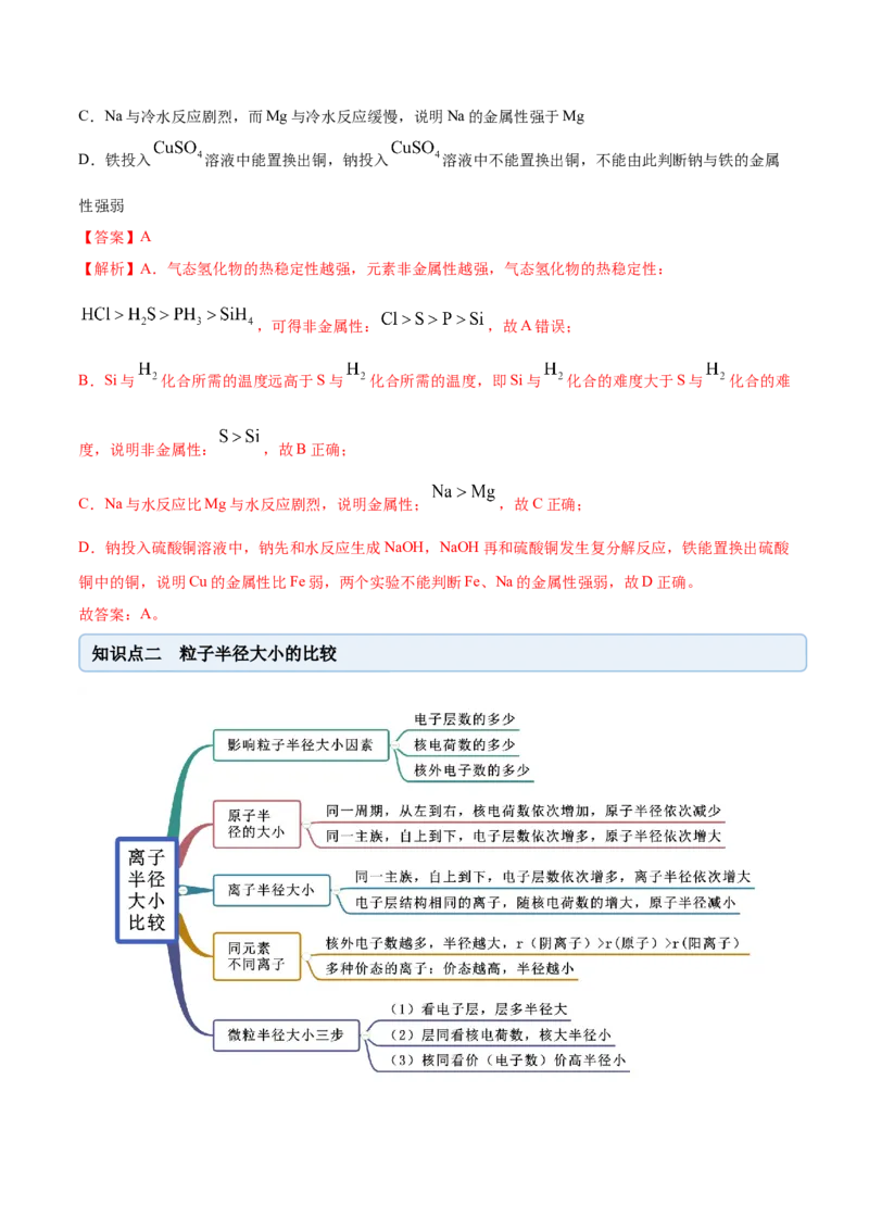 4.2元素周期律（精讲）-（人教版）解析版_高化_595801221724高中化学新人教版选择性必修一二三电子版教案PPT课件高中试卷_必修一册（人教版）_专项练习