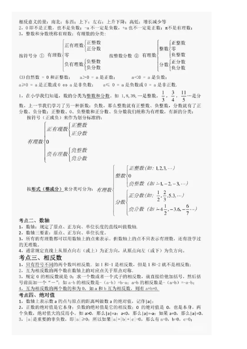 鲁教版六上数学知识点汇总_24秋《初中各科知识点梳理》_初中数学《知识梳理》7-9年级上下册_鲁教版数学6-9年级上下册知识点汇总