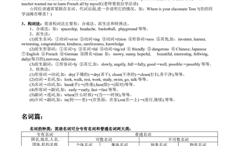 初中英语语法名词篇(附习题和答案)-60189f616313_内蒙古中考真题_赠品_初中英语资料