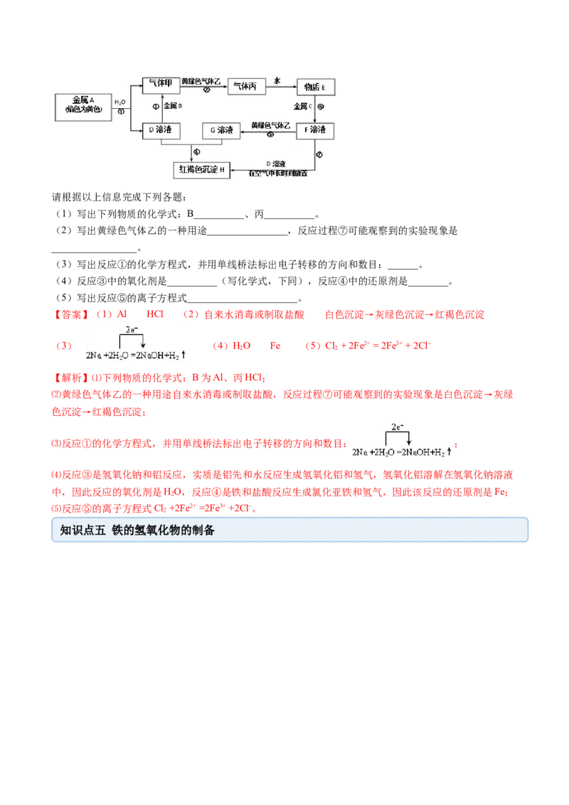3.1铁及其化合物（精讲）-（人教版）解析版_高化_595801221724高中化学新人教版选择性必修一二三电子版教案PPT课件高中试卷_必修一册（人教版）_专项练习