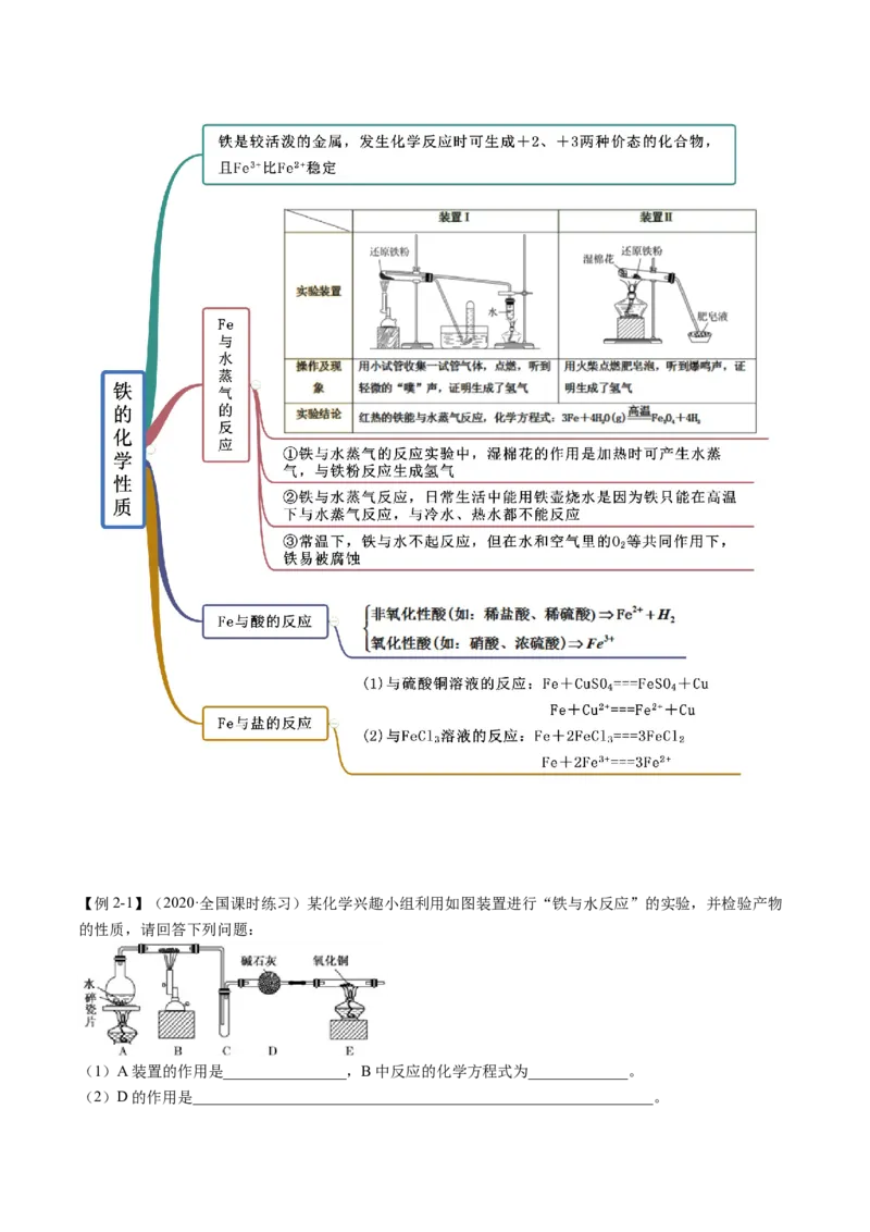 3.1铁及其化合物（精讲）-（人教版）解析版_高化_595801221724高中化学新人教版选择性必修一二三电子版教案PPT课件高中试卷_必修一册（人教版）_专项练习