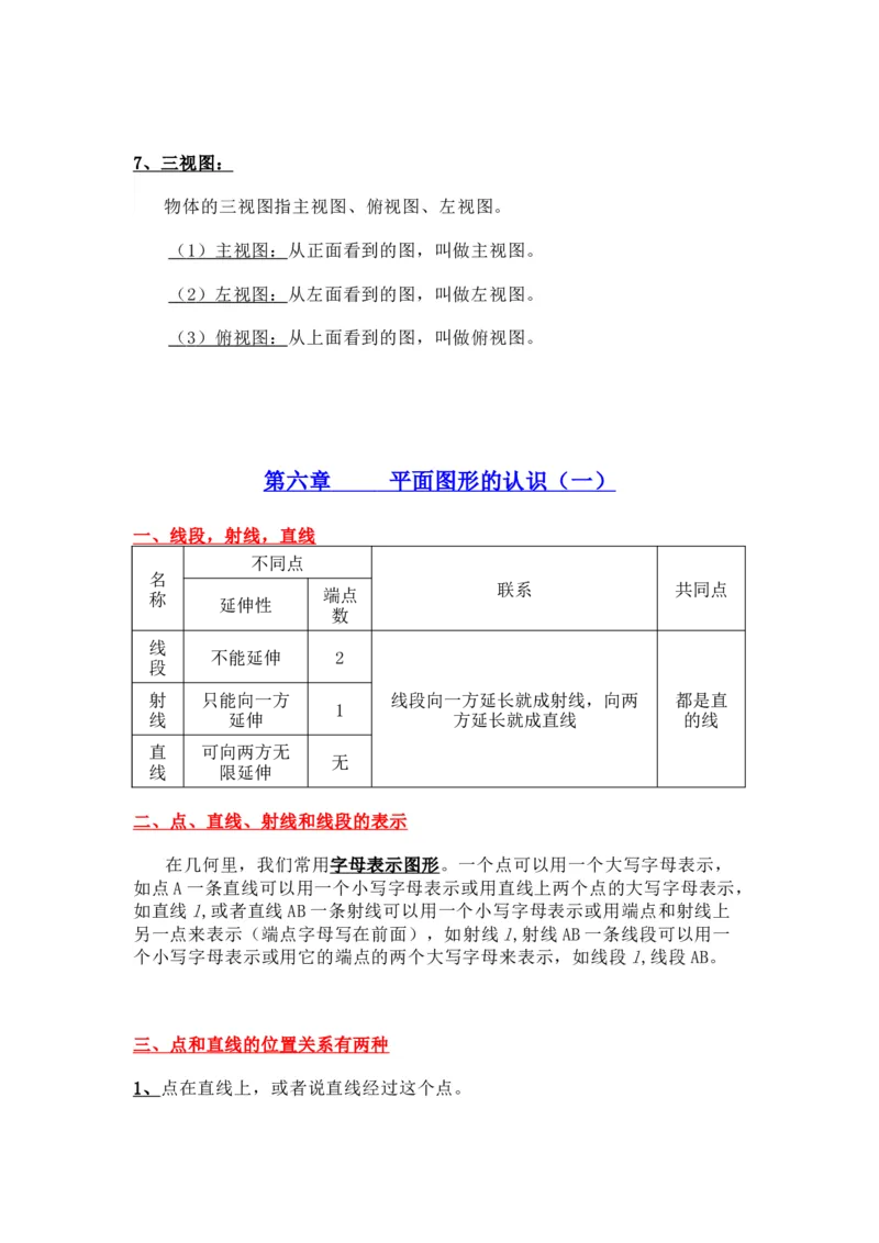 苏教版七上数学知识点汇总_24秋《初中各科知识点梳理》_初中数学《知识梳理》7-9年级上下册_苏教版数学7-9年级上册知识点汇总