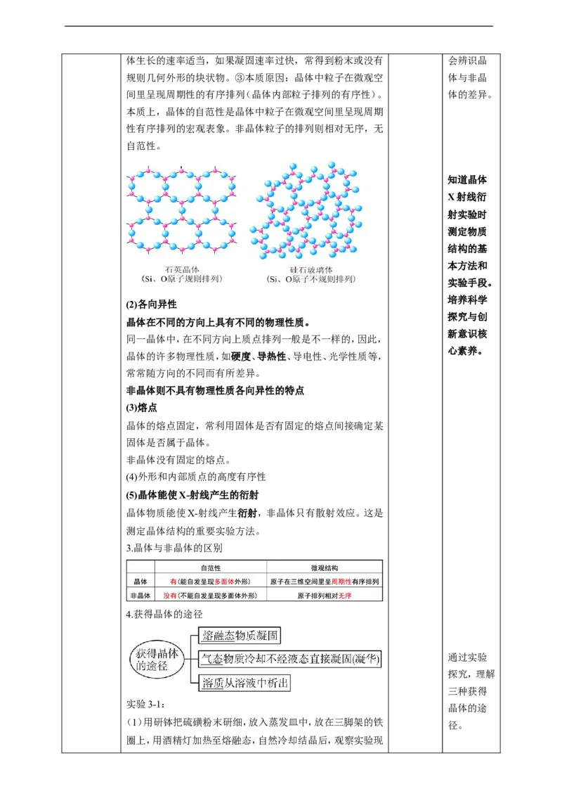 3.1.1物质的聚集状态与晶体的常识_高化_2025春-人教版高中化学_04新版高中化学选择性必修2_08第四套同步课件+教案_3.1.1物质的聚集状态与晶体常识（课件+教案）