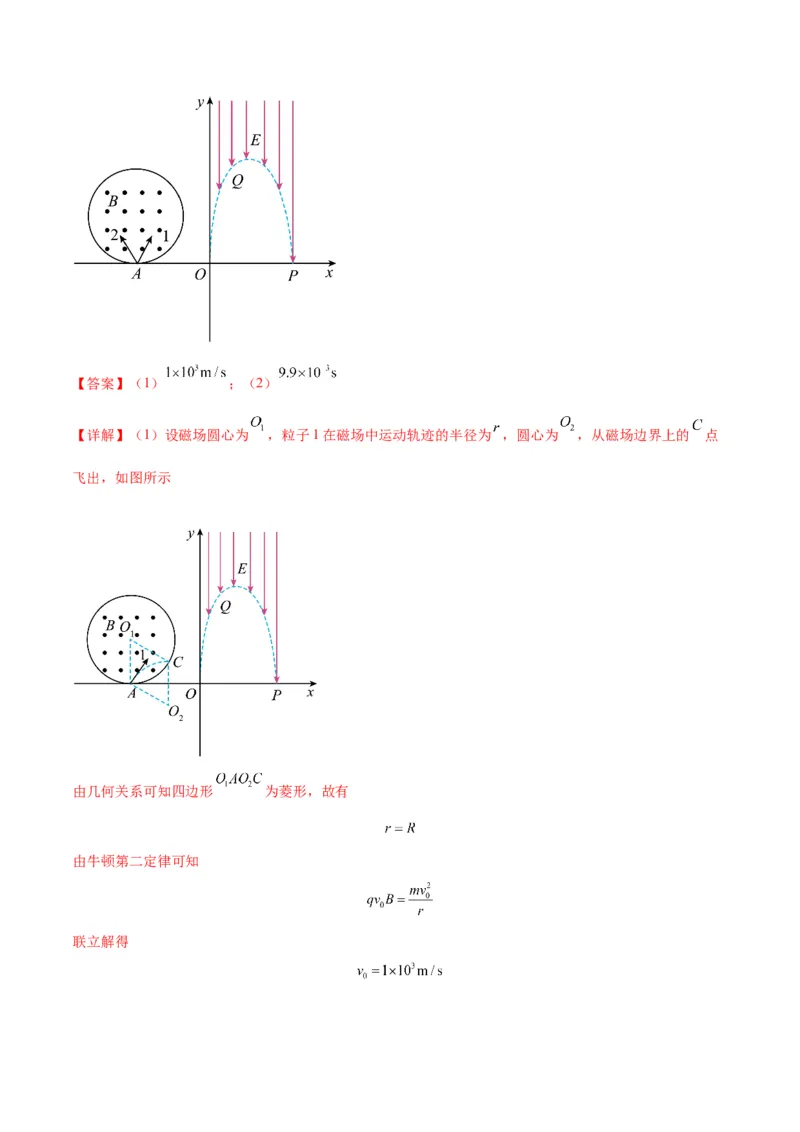 专题16带电粒子在组合场、复合场中的运动模型（答案版）_高中物理模型题型与方法