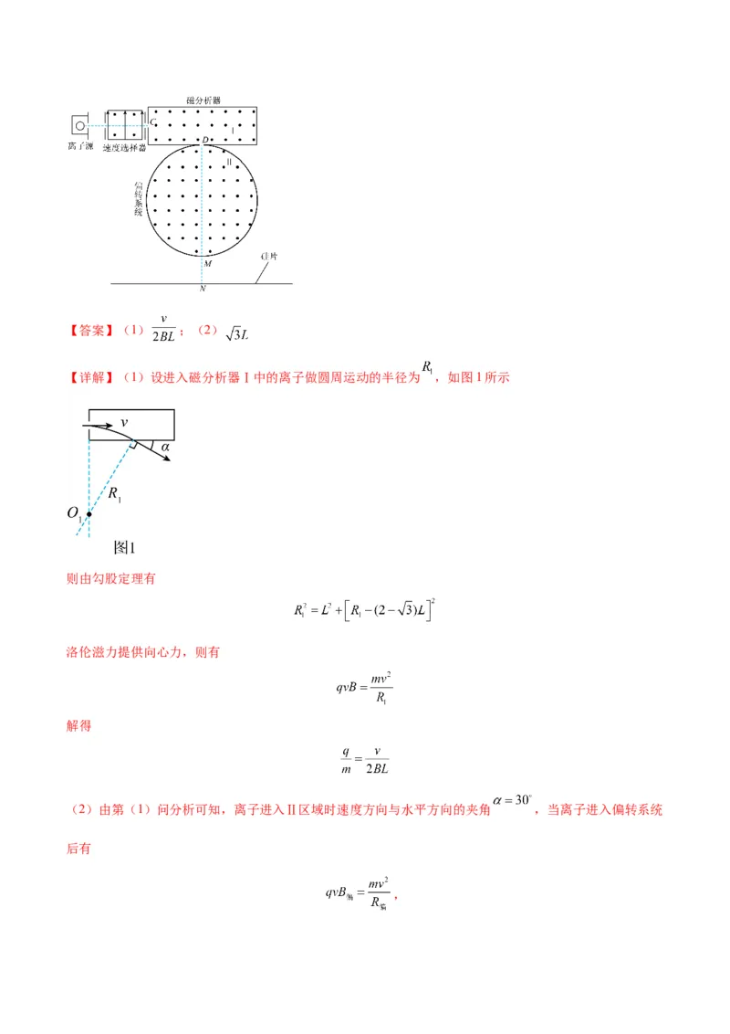 专题16带电粒子在组合场、复合场中的运动模型（答案版）_高中物理模型题型与方法