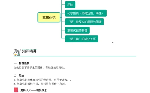 第25讲氢氧化铝（教师版）-（人教版2019）_高化_595801221724高中化学新人教版选择性必修一二三电子版教案PPT课件高中试卷_必修一册（人教版）_讲义