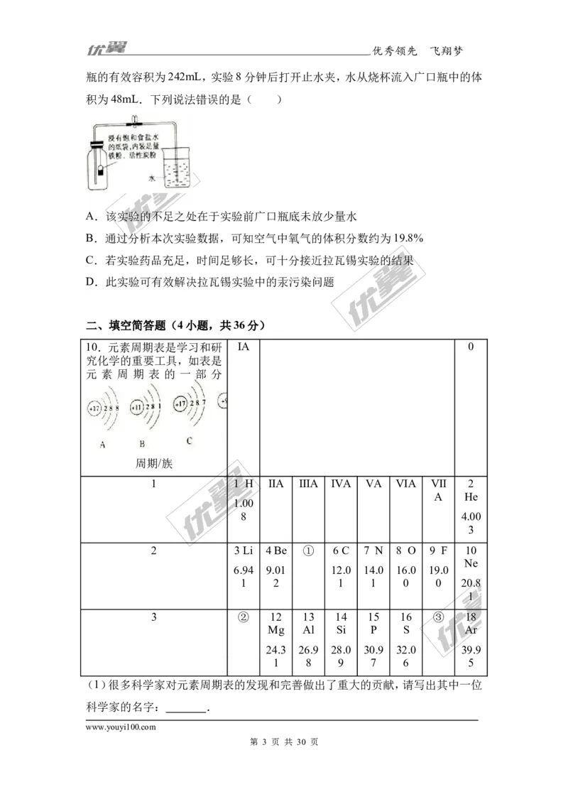 2017年山东省东营市中考化学试卷（解析版）_初中化学_01.人教版初中化学_01.初中化学课件PPT--教案--试题_初中化学全套(课件--教案--配套)_18年初中化学9年级上_2017中考真题卷