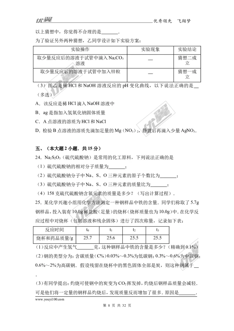 2017年广东省东莞市中考化学二模试卷（解析版）_初中化学_01.人教版初中化学_01.初中化学课件PPT--教案--试题_初中化学全套(课件--教案--配套)_18年初中化学9年级下_2017月考、模拟卷