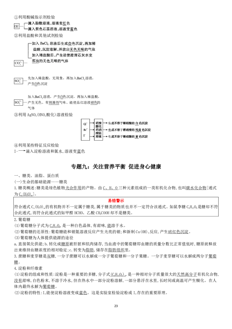 新教材高中化学合格性考试知识点PDF_高化_2025春-人教版高中化学_02新版高中化学必修二