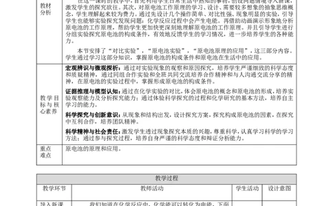 实验活动6-化学能转化为电能_高化_2025春-人教版高中化学_02新版高中化学必修二_1.课件+教案_6.3实验活动6化学能转化为电能