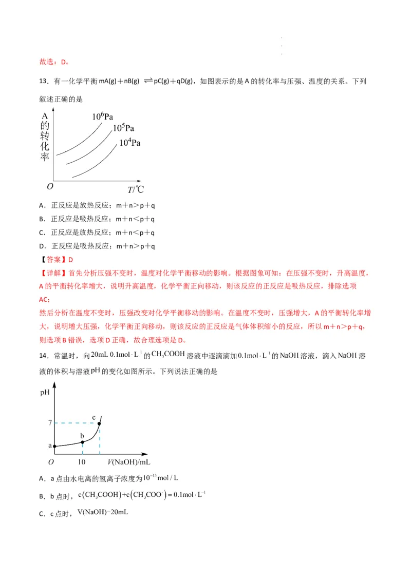 提分卷（一）-2022-2023学年高二化学上学期期末考试模拟卷（人教版2019）（解析版）_高化_2025春-人教版高中化学_03新版高中化学选择性必修1_04习题试卷_期末试卷
