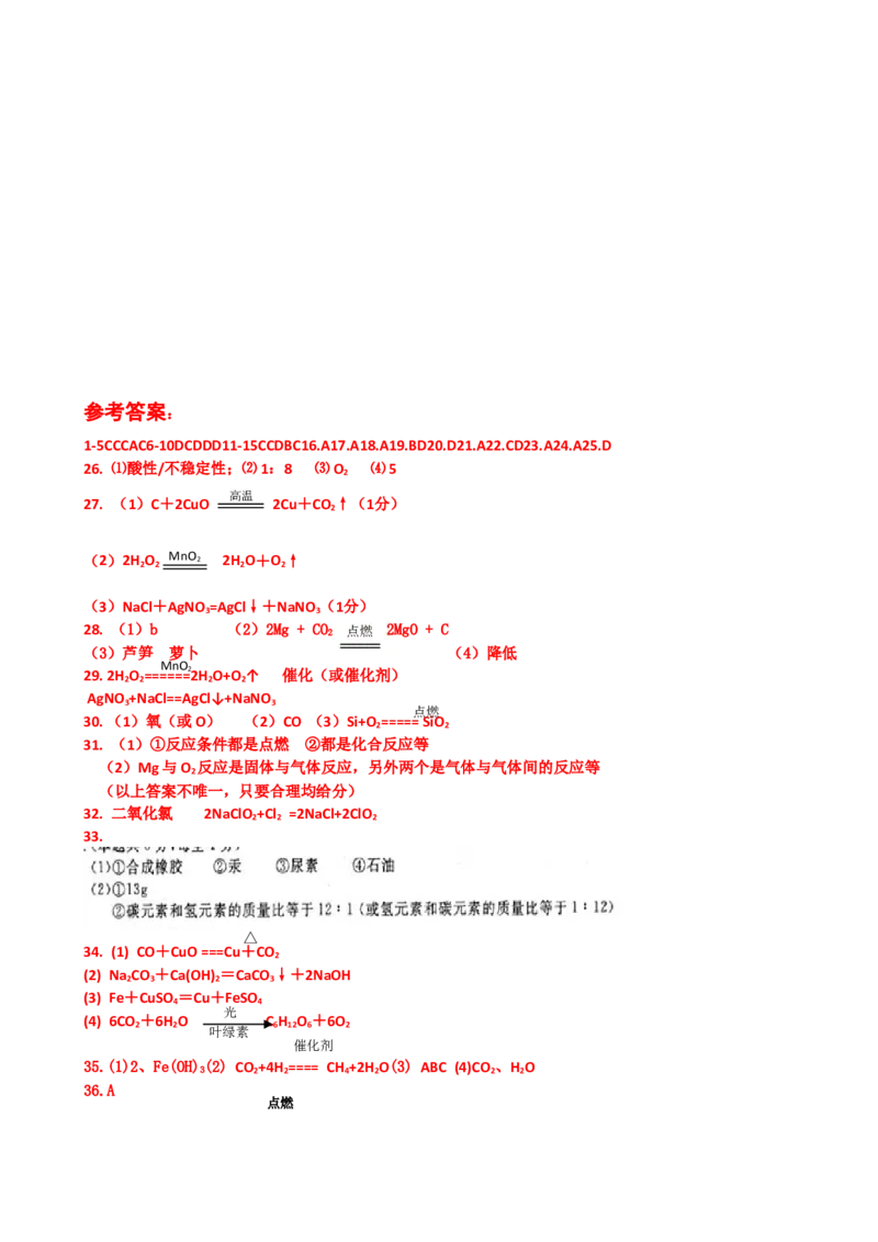 2005-2011年全国各地中考化学真题分类汇编第五单元化学方程式_初中化学_01.人教版初中化学_01.初中化学课件PPT--教案--试题_初中化学全套_化学试题