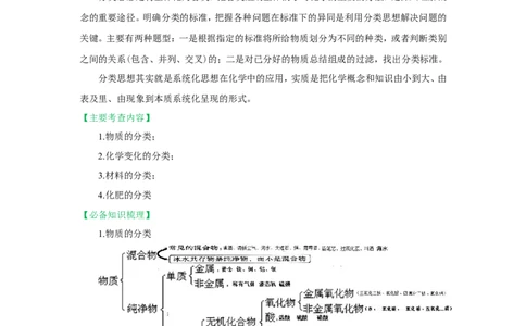 2018届中考化学总复习专题突破讲义：第三讲分类思想_初中化学_01.人教版初中化学_07.初中化学中考总复习_2018届中考化学总复习专题突破讲义