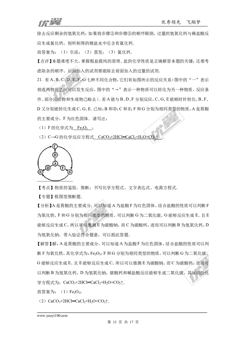 2016年湖南省长沙市中考化学试题（word版，含解析）_初中化学_01.人教版初中化学_01.初中化学课件PPT--教案--试题_初中化学全套(课件--教案--配套)_18年初中化学9年级上