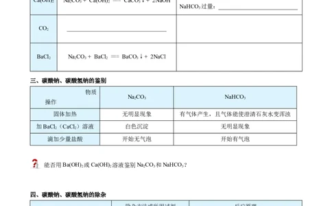 第12讲钠盐、焰色试验（word讲义）（学生版）（人教版2019）_高化_595801221724高中化学新人教版选择性必修一二三电子版教案PPT课件高中试卷_必修一册（人教版）_讲义