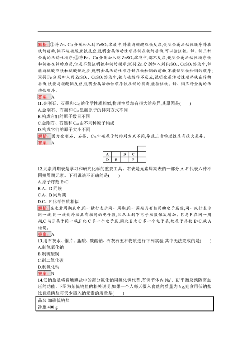 2018届中考化学（人教版）总复习综合模拟测试二_初中化学_01.人教版初中化学_07.初中化学中考总复习_2018届中考化学（人教版）总复习综合模拟测试（3份打包）