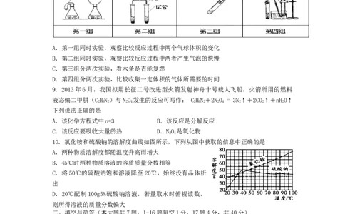 2014遵义市中考化学模拟试题_初中化学_01.人教版初中化学_01.初中化学课件PPT--教案--试题_初中化学全套_化学试题_化学：人教版九年级下册名校期中中考模拟试题及答案（61份）