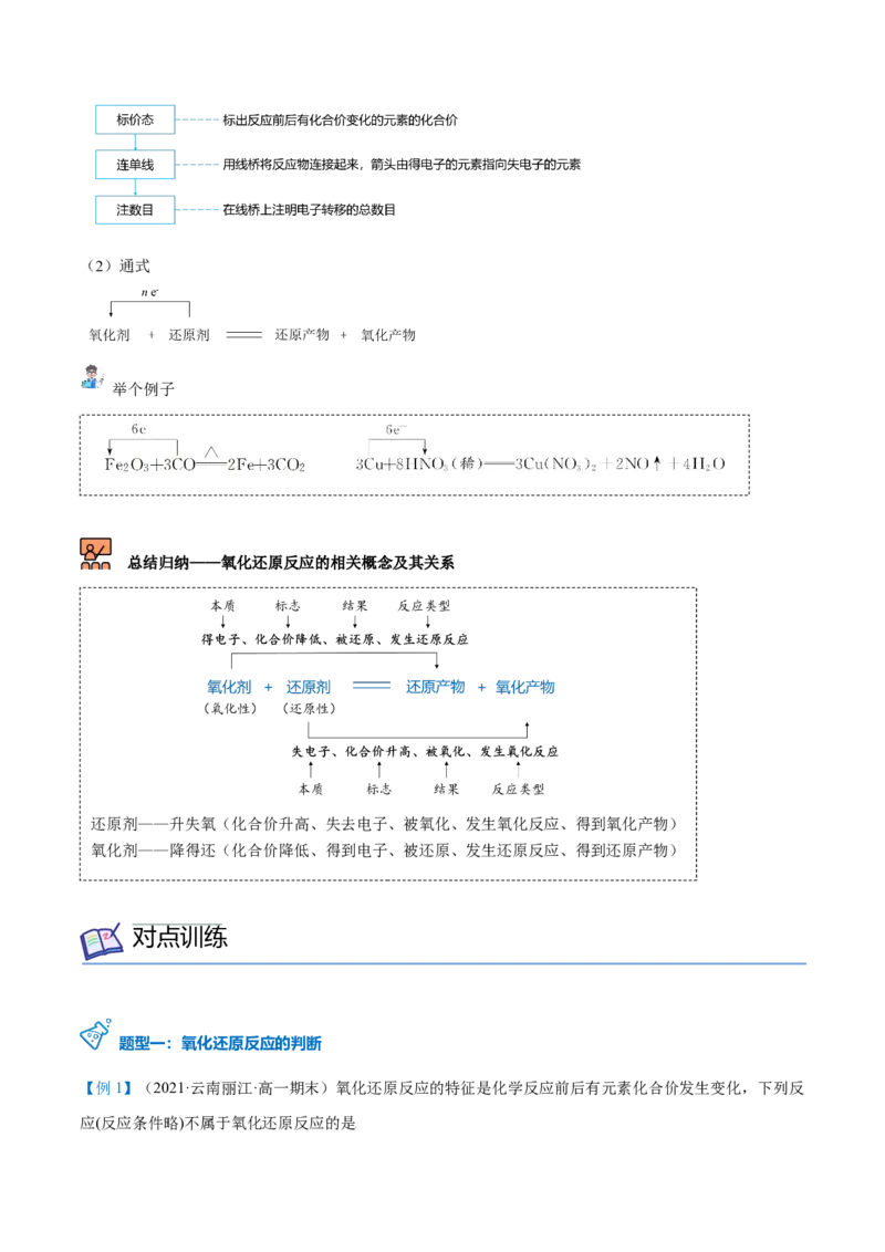 第06讲氧化还原反应基础（学生版）（人教版2019）_高化_595801221724高中化学新人教版选择性必修一二三电子版教案PPT课件高中试卷_必修一册（人教版）_讲义