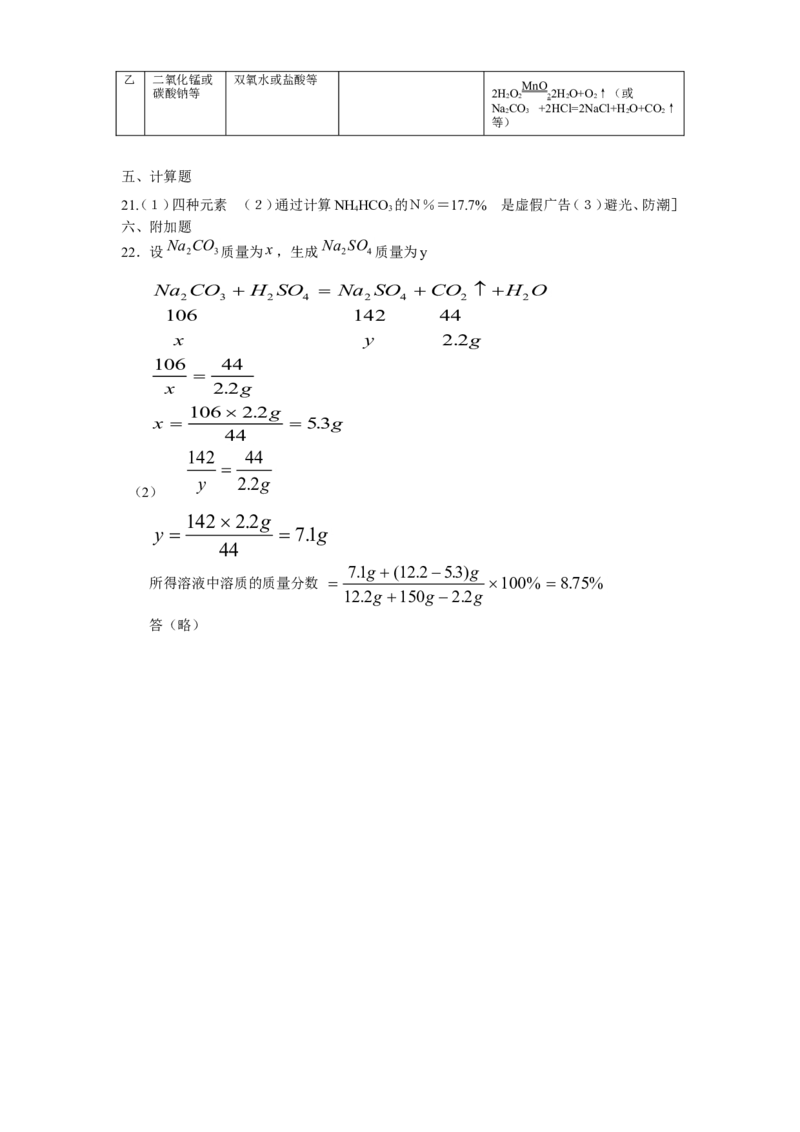 九年级化学11第十一单元《盐_化肥》单元测试题_初中化学_01.人教版初中化学_01.初中化学课件PPT--教案--试题_初中化学&mdash;课件&mdash;教案&mdash;试题-推荐_9年级下课件教案试题_9年级下试题